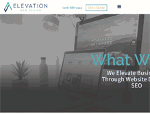 Tablet Screenshot of elevationwebdesign.com